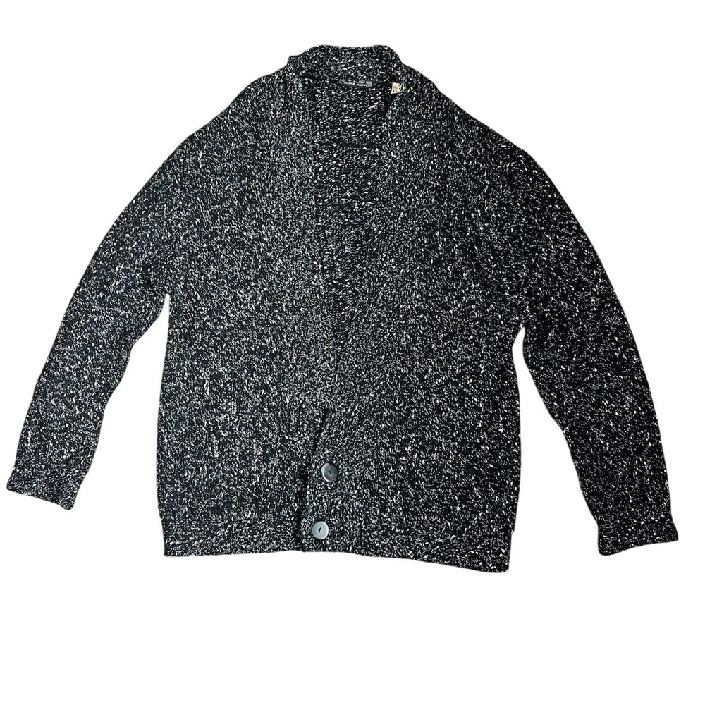 Zylos By George Machado Vintage Women's Black And White‎ Cardigan Size Medium